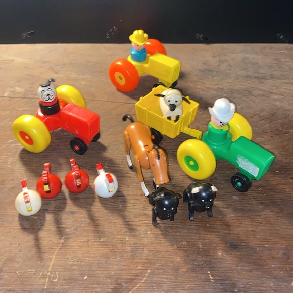 Vintage 70s/80s Fisher Price 15 piece Farmer set. - Picture 3 of 13